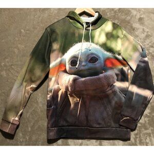 Grogu Baby Yoda Hoodie Print All Over Teen Sz M (0188)